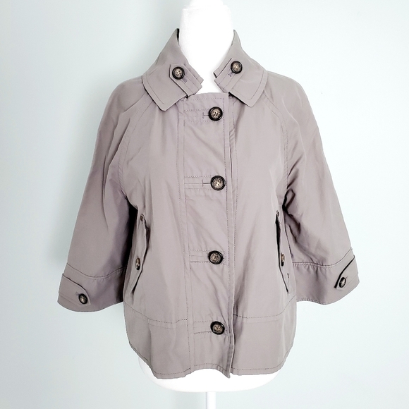 Nautica Gray Short Trench Coat - Picture 2 of 5